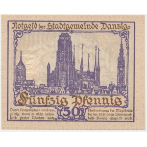Danzig, 50 Pfennig 1919 - purple -