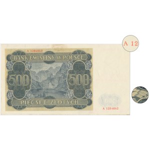 500 Gold 1940 - A 12... - Stamped London Counterfeit - RARE.