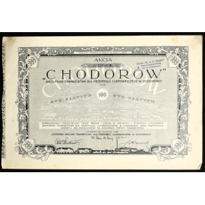 Chodorów Joint Stock Society for the Sugar Industry, 100 zloty 1925