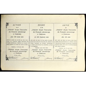 Chodorów Joint Stock Society for the Sugar Industry, 100 zloty 1925