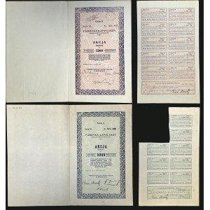 Cappellificio Myślenice S.A., 10 x 500 mkp 1921, emissione A, Ser. XI e 5 x 500 mkp 1922, Edizione B, Ser. VII - set di 2 pezzi.