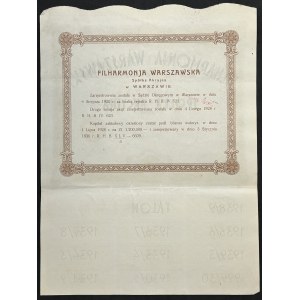 Warsaw Philharmonic S.A., PLN 400 1930