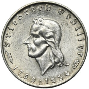 Germany, Third Reich, 2 Mark Stuttgart 1934 F
