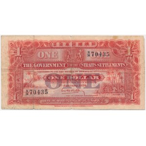 Straits Settlements, 1 Dollar 1929 - RARE