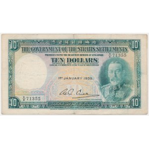 Établissements du détroit, 10 $ 1935 - RARE