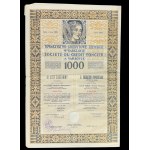 Towarzystwo Kredytowe Ziemskie w Warszawie, obligation hypothécaire à 6 % 1929, 1 000 francs français - ensemble de 6.