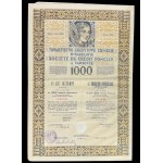 Towarzystwo Kredytowe Ziemskie w Warszawie, obligation hypothécaire à 6 % 1929, 1 000 francs français - ensemble de 6.