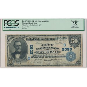 USA, Blue Seal, Paducah, Kentucky, 50 Dollars 1902 - Napier & Thompson - PCGS 25