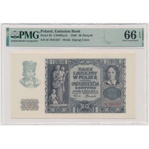 20 gold 1940 - H - PMG 66 EPQ
