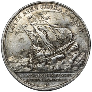 Stanislaus Leszczynski and Carolus XII, Medal of the alliance between Poland and Sweden 1705