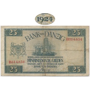 Danzig, 25 Gulden 1924 - B - RARE