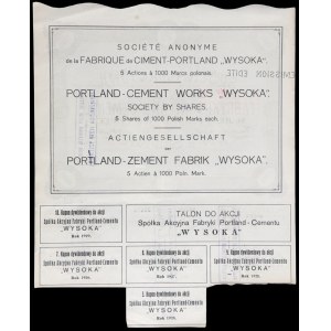 Portland-Cement Factory Society High, 5 x 1,000 mkp 1920