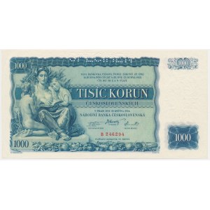 Czechoslovakia, 1.000 Korun 1934 - B - SPECIMEN -