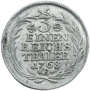 Sielsia, Prussian rule, Friedrich II, 1/3 Thaler Breslau 1768 B