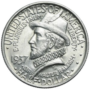 USA, 1/2 Dollar Philadelphia 1937 - Roanoke Island