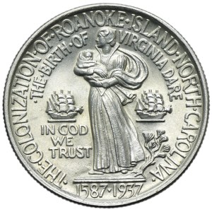 USA, 1/2 Dollar Philadelphia 1937 - Roanoke Island