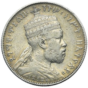 Ethiopia, Menelik II, 1/2 Birr Paris 1897 A