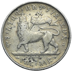 Ethiopia, Menelik II, 1/2 Birr Paris 1897 A