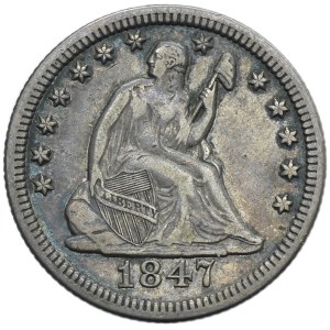 USA, 1/4 Dollar Philadelphia 1847