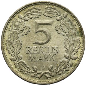 Germany, Weimar Republic, 5 Mark Munich 1925 D
