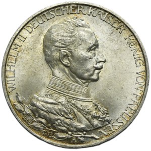 Germany, Kingdom of Prussia, Wilhelm II, 3 Mark Berlin 1913 A
