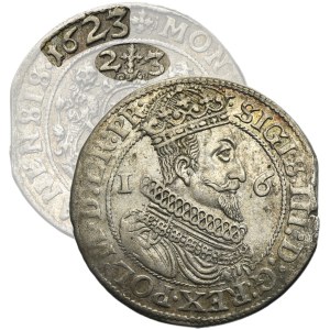 Sigismund III Vasa, 1/4 Thaler Danzig 1623 - PR• - double date