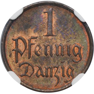 Free City of Danzig, 1 pfennig 1937 - NGC MS63 BN