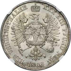 Germany, Kingdom of Prussia, Friedrich Wilhelm IV, Thaler Berlin 1860 A - NGC MS62