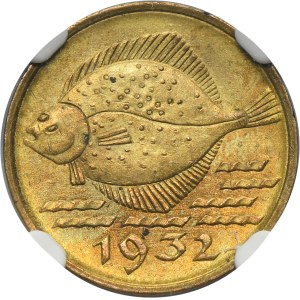 Free City of Danzig, 5 pfennig 1932 - NGC MS63