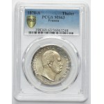 Germany, Kingdom of Prussia, Wilhelm I, Thaler Berlin 1870 A - PCGS MS63