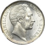 Germany, Kingdom of Bavaria, Maximilian II Joseph, 2 Gulden Munich 1855 - NGC MS62
