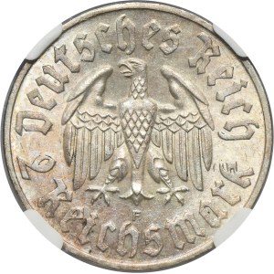 Germany, Weimar Republic, 2 Mark Stuttgart 1933 F - NGC MS63