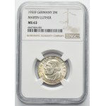Germany, Weimar Republic, 2 Mark Stuttgart 1933 F - NGC MS63