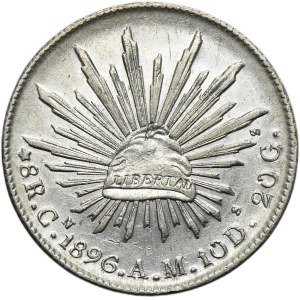 Mexico, Republic, 8 Reales Culiacán 1896 Cn AM