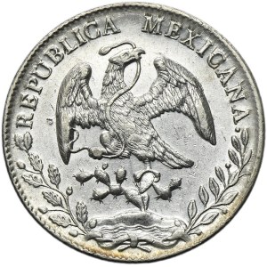 Mexico, Republic, 8 Reales Culiacán 1896 Cn AM