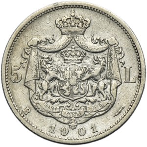 Rumunia, Karol I, 5 Lei Bukareszt 1901 B