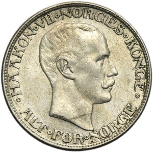 Norway, Haakon VII, 2 Kroner Kongsberg 1917