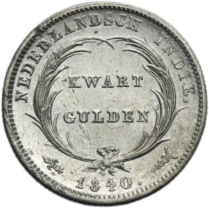 Dutch East Indies, William I, 1/4 Guilder Utrecht 1840
