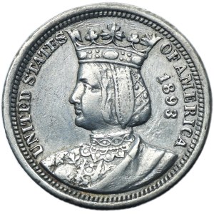 USA, 1/4 Dollar Philadelphia 1893 - Isabella Quarter