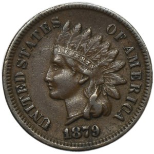 USA, 1 Cent Philadelphia 1879 - Indianerkopf