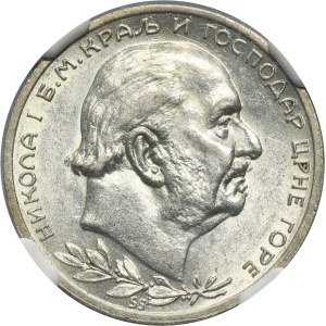 Montenegro, Nicholas I, 1 Perper Paris 1912 - NGC AU58