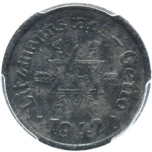 Ghetto Litzmannstadt, 10 pfennig 1942 - Fisrt Issue - PCGS XF DETAILS