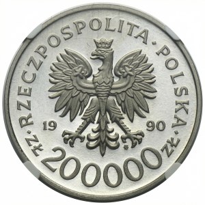 PRÓBA NIKIEL, 200.000 złotych 1990 - NGC MS69