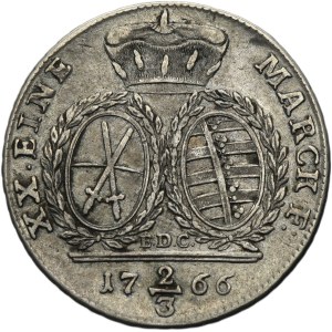 Germany, Saxony, Frederic Augustus III, 2/3 Thaler Dresden 1766 EDC