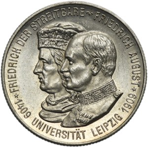 Germany, Saxony, Friedrich August III, 2 Mark Muldenhütten 1909