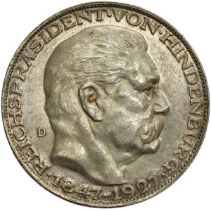 Germany, Weimar Republic, Paul von Hindenburg Medal 1927 D