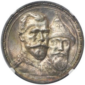 Russia, Nicholas II, Rubel Petersburg 1913 B•C Romanov Dynasty - NGC MS63