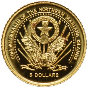 Northern Mariana Islands, 5 Dollar 2004 - Albert Einstein