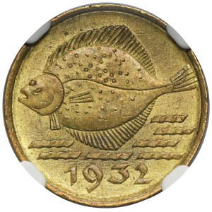 Free City of Danzig, 5 pfennig 1932 - NGC MS64