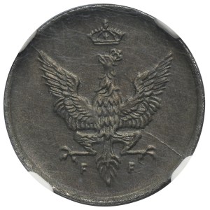Polish Kingdom, 1 pfennig 1918 - NGC MS62